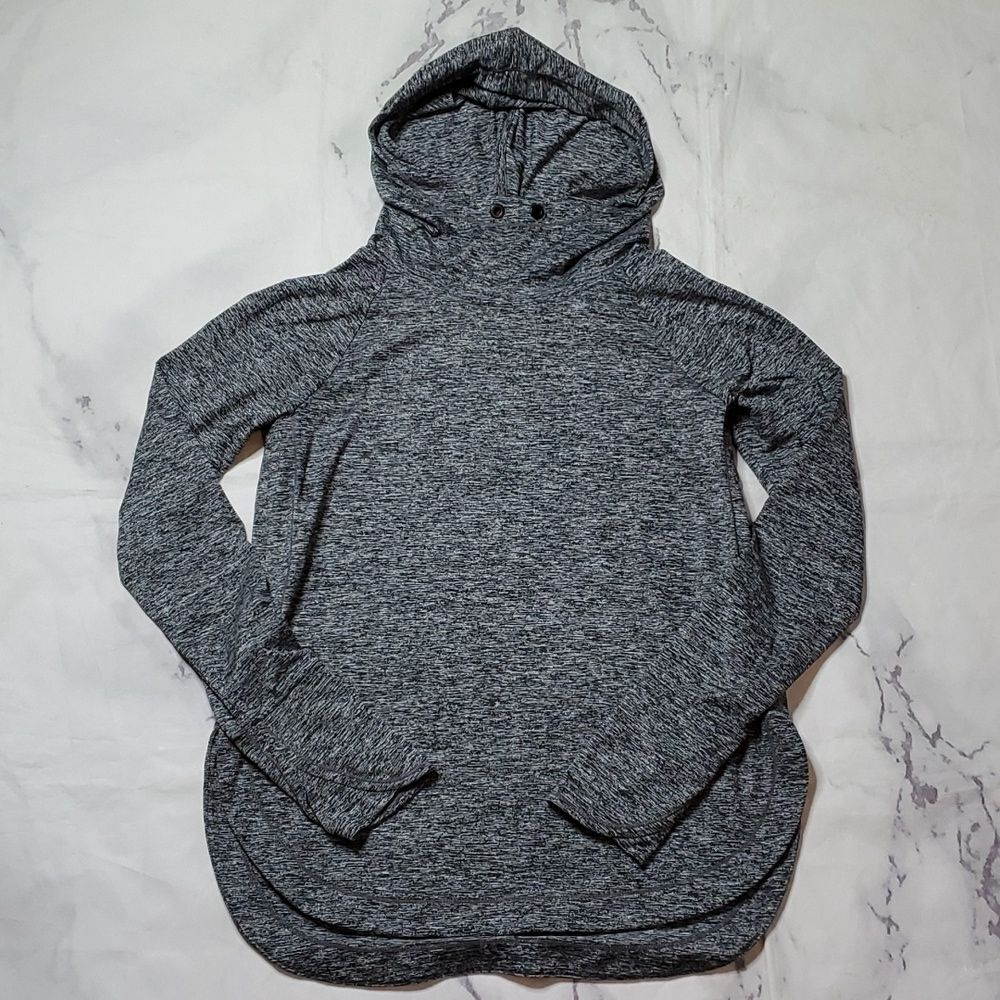 Athleta Lightweight Pullover Heathered Black/White